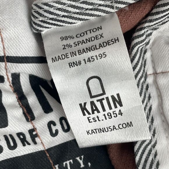 Katin Cord Local Shorts Mens M Brown Rust Corduroy Drawstring Casual Stretch New - Picture 9 of 9